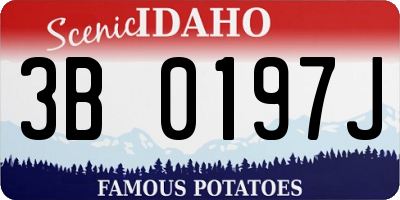 ID license plate 3B0197J