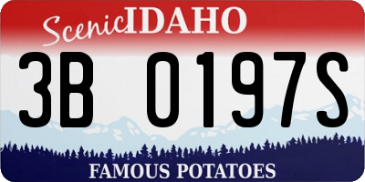 ID license plate 3B0197S