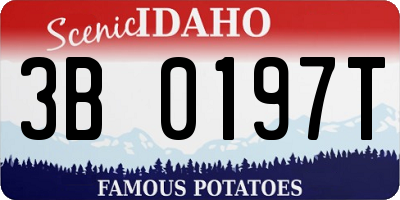 ID license plate 3B0197T