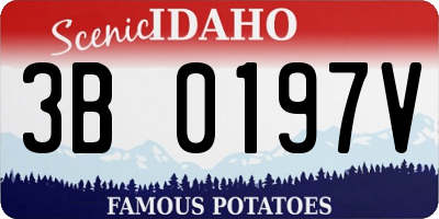 ID license plate 3B0197V