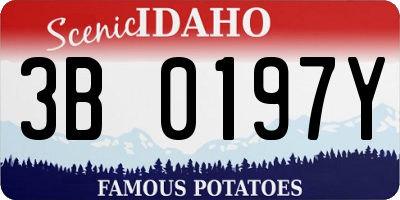 ID license plate 3B0197Y