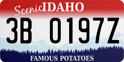 ID license plate 3B0197Z