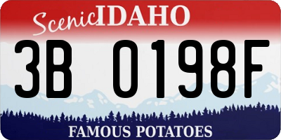 ID license plate 3B0198F