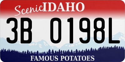 ID license plate 3B0198L
