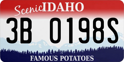 ID license plate 3B0198S