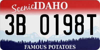 ID license plate 3B0198T
