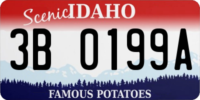 ID license plate 3B0199A