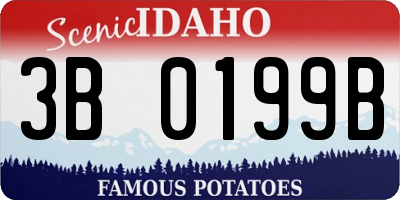 ID license plate 3B0199B