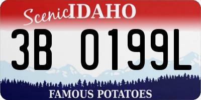 ID license plate 3B0199L