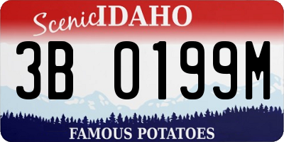 ID license plate 3B0199M