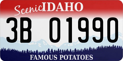 ID license plate 3B0199O