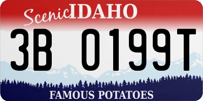 ID license plate 3B0199T