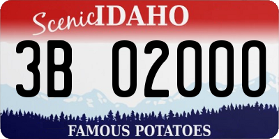 ID license plate 3B0200O