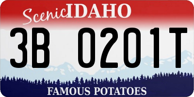 ID license plate 3B0201T