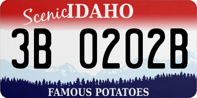 ID license plate 3B0202B