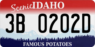 ID license plate 3B0202D