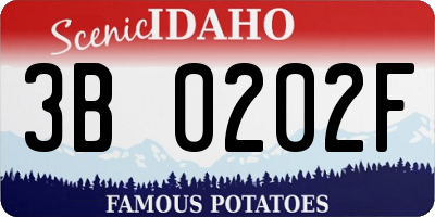 ID license plate 3B0202F