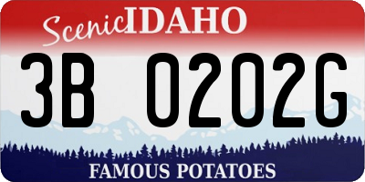 ID license plate 3B0202G