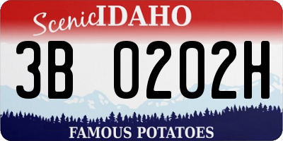 ID license plate 3B0202H