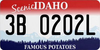 ID license plate 3B0202L