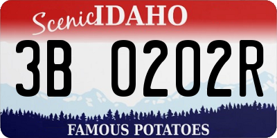 ID license plate 3B0202R
