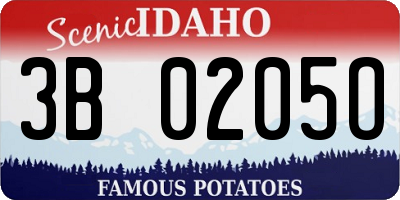 ID license plate 3B0205O
