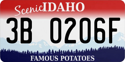 ID license plate 3B0206F