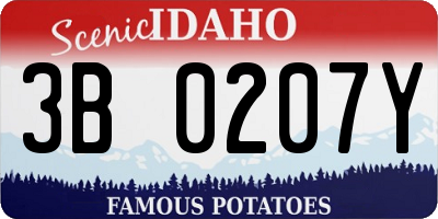 ID license plate 3B0207Y