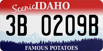ID license plate 3B0209B