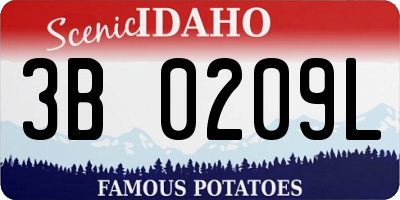 ID license plate 3B0209L