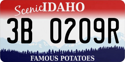 ID license plate 3B0209R