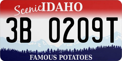 ID license plate 3B0209T