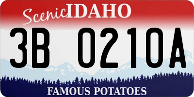 ID license plate 3B0210A
