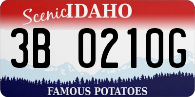 ID license plate 3B0210G