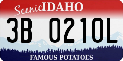 ID license plate 3B0210L