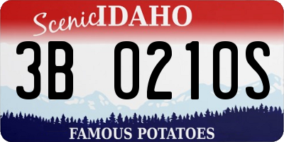 ID license plate 3B0210S