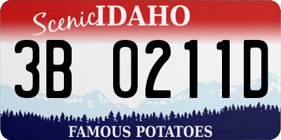 ID license plate 3B0211D