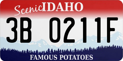 ID license plate 3B0211F