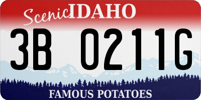 ID license plate 3B0211G