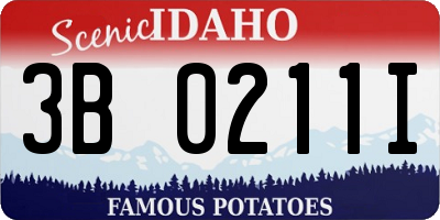 ID license plate 3B0211I