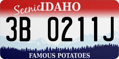 ID license plate 3B0211J