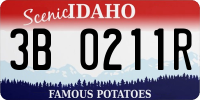 ID license plate 3B0211R