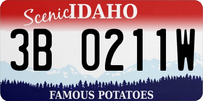 ID license plate 3B0211W