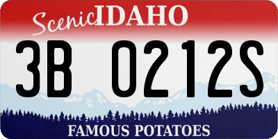 ID license plate 3B0212S