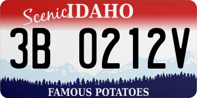 ID license plate 3B0212V