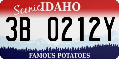 ID license plate 3B0212Y