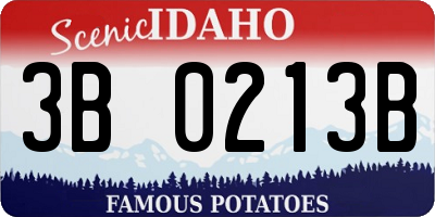 ID license plate 3B0213B