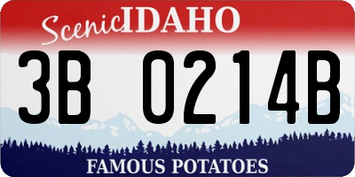 ID license plate 3B0214B
