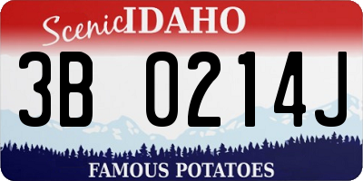 ID license plate 3B0214J