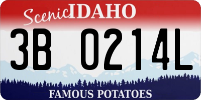 ID license plate 3B0214L